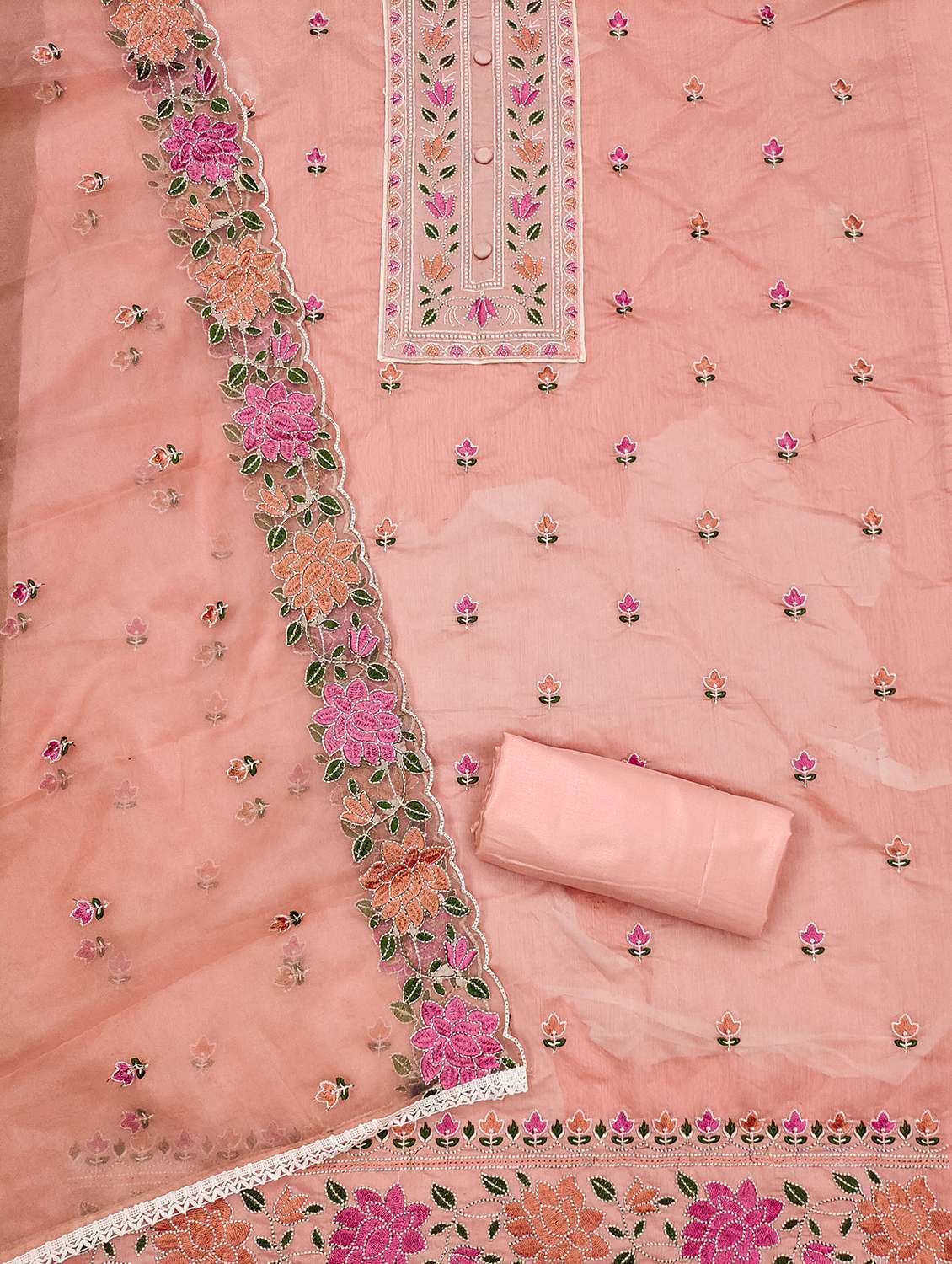 women embroidered unstitched suit set - 21971096 -  Standard Image - 2