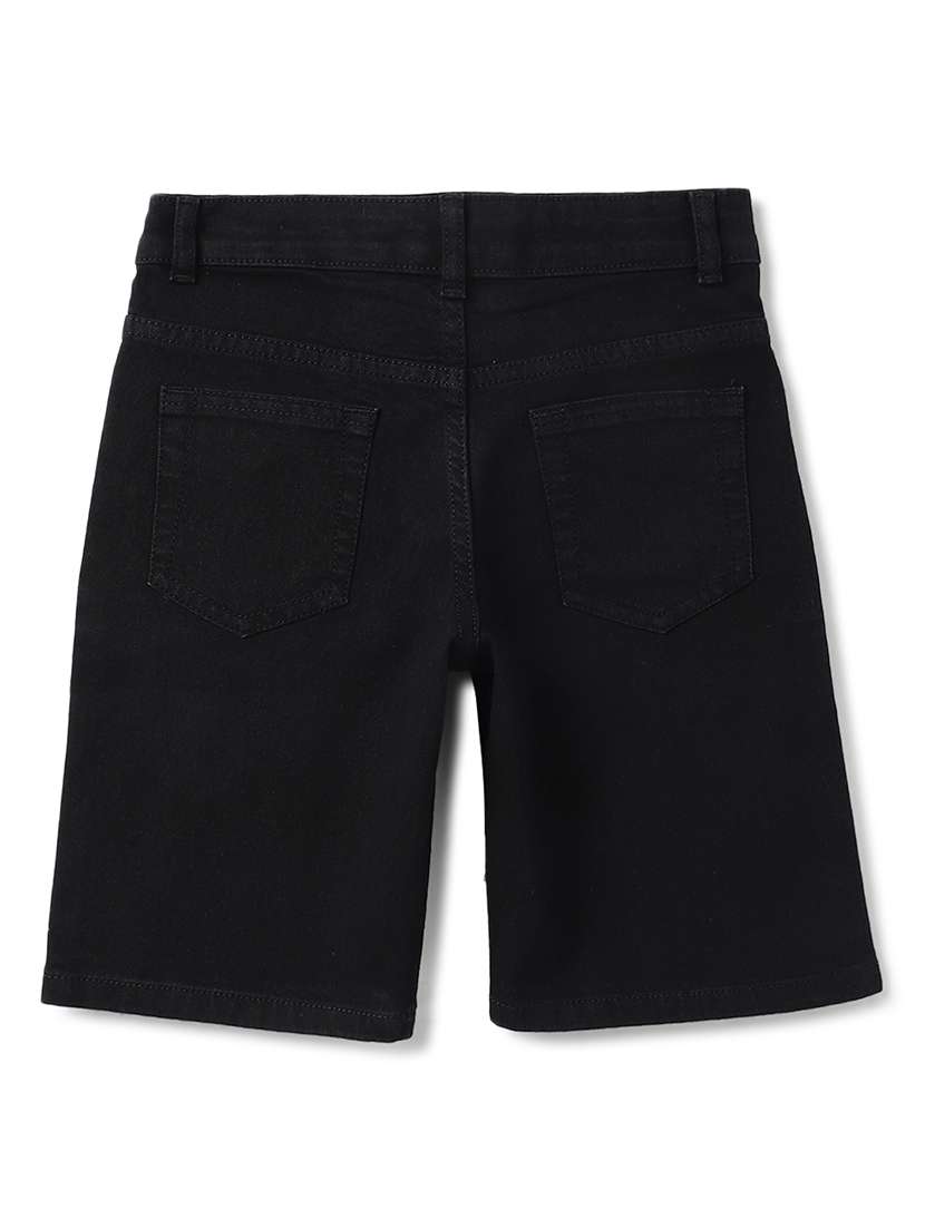 boys solid mid rise regular fit shorts  - 21971104 -  Standard Image - 2
