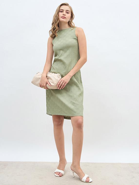 women self designed sleeveless sheath dress - 21971136 -  Zoom Image - 0
