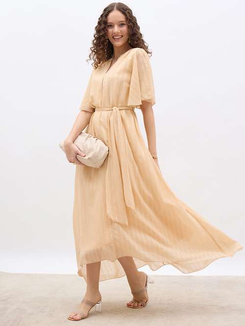 women self designed flared sleeve fit & flare dress - 21971192 -  Standard Image - 0