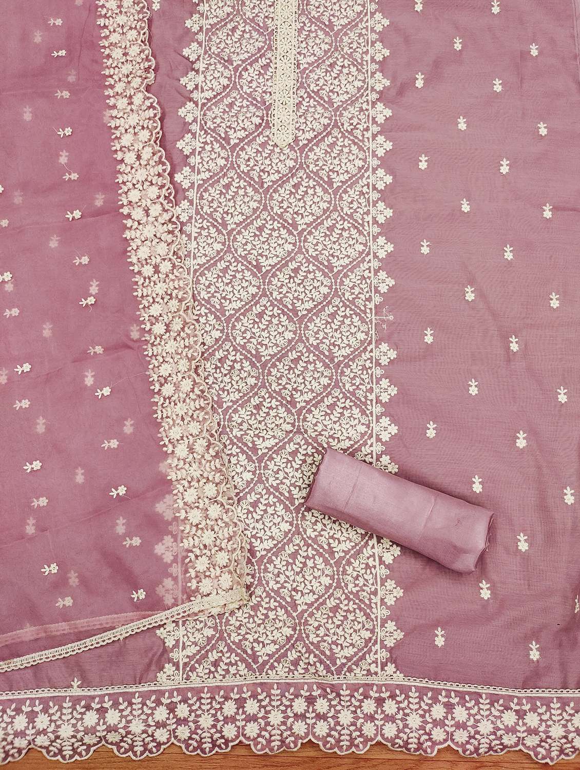 women embroidered unstitched suit set - 21971199 -  Standard Image - 2