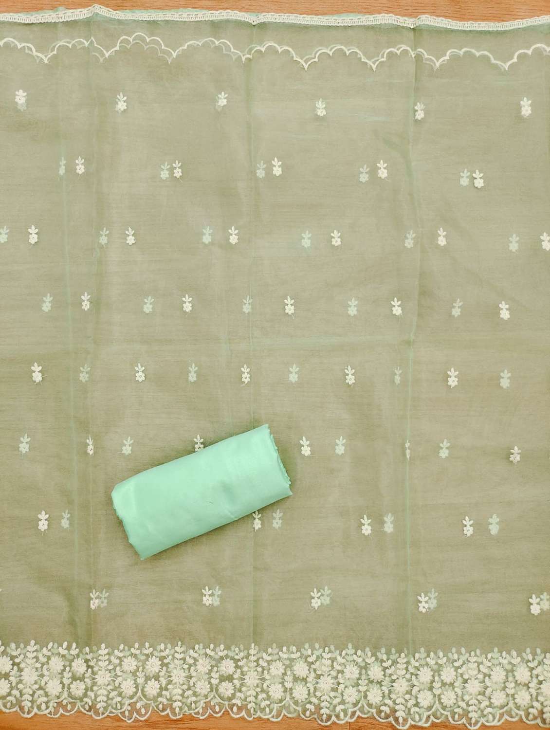 women embroidered unstitched suit set - 21971201 -  Standard Image - 2