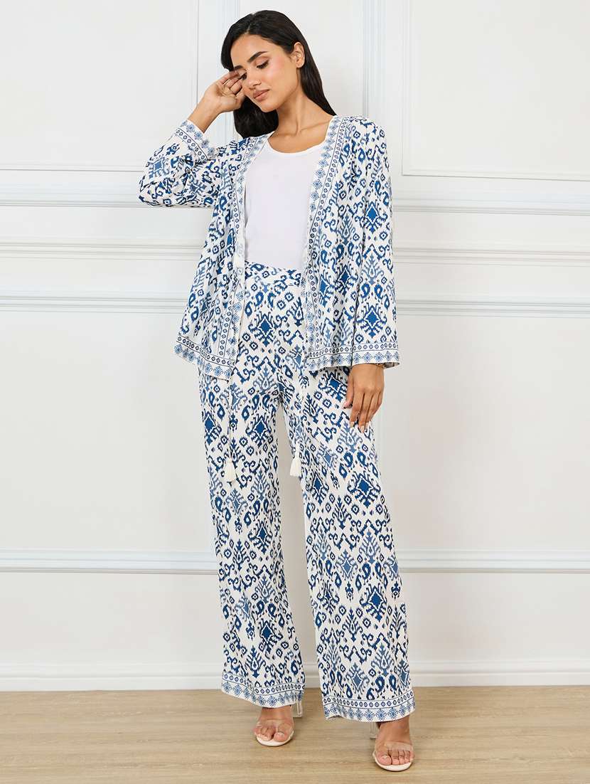 women printed top and trouser co-ord set - 21971206 -  Standard Image - 2