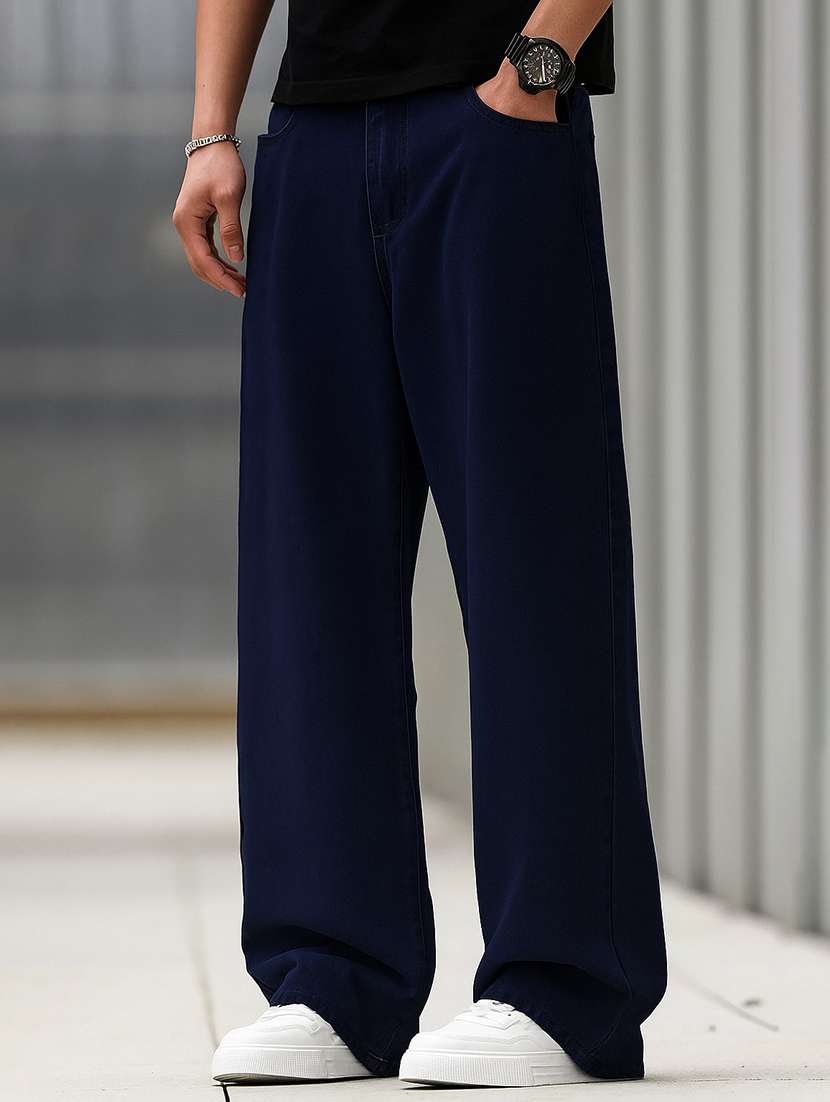 navy blue denim jeans