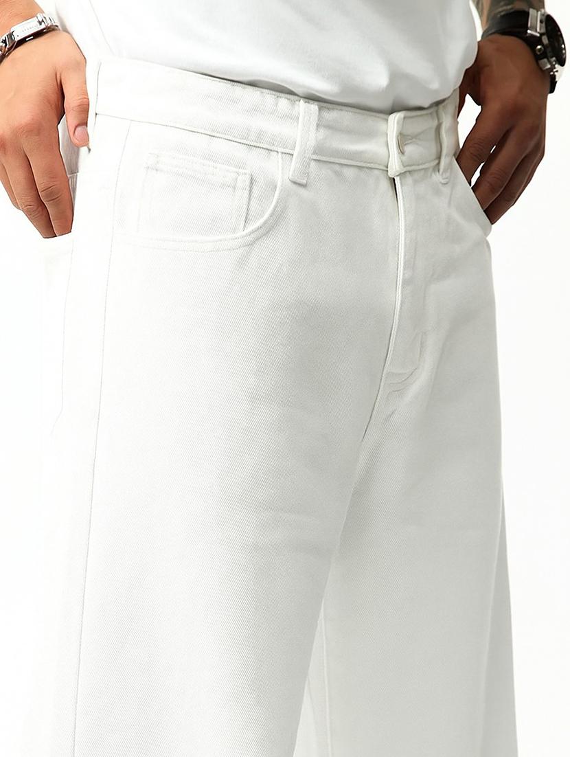 men plain mid rise full length baggy jeans - 21971239 - Standard Image - 2