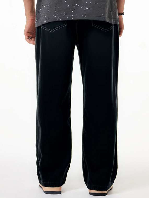 men plain mid rise full length baggy jeans - 21971243 -  Standard Image - 2