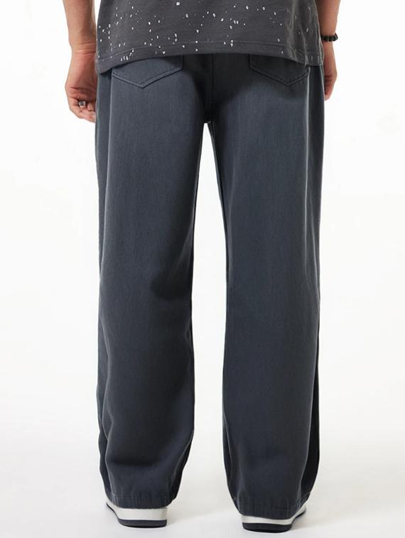 men plain mid rise full length baggy jeans - 21971246 - Standard Image - 2