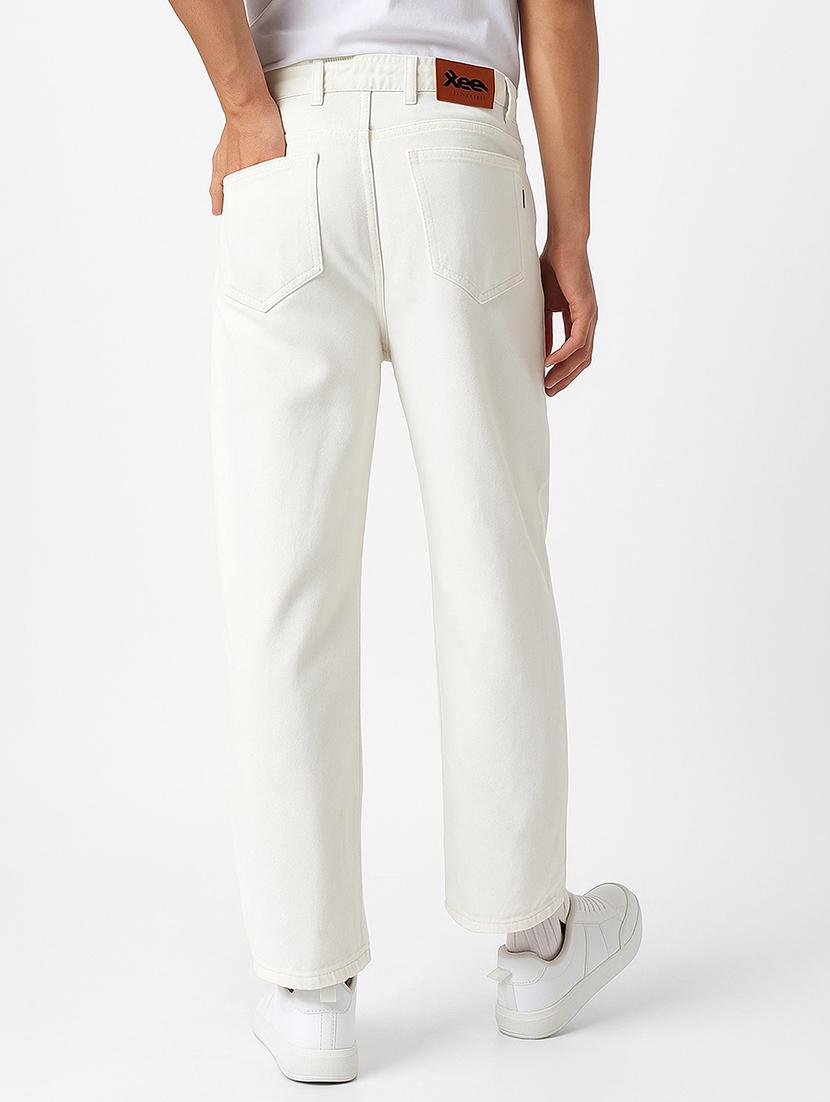 men plain mid rise full length straight fit jeans - 21971249 - Standard Image - 2