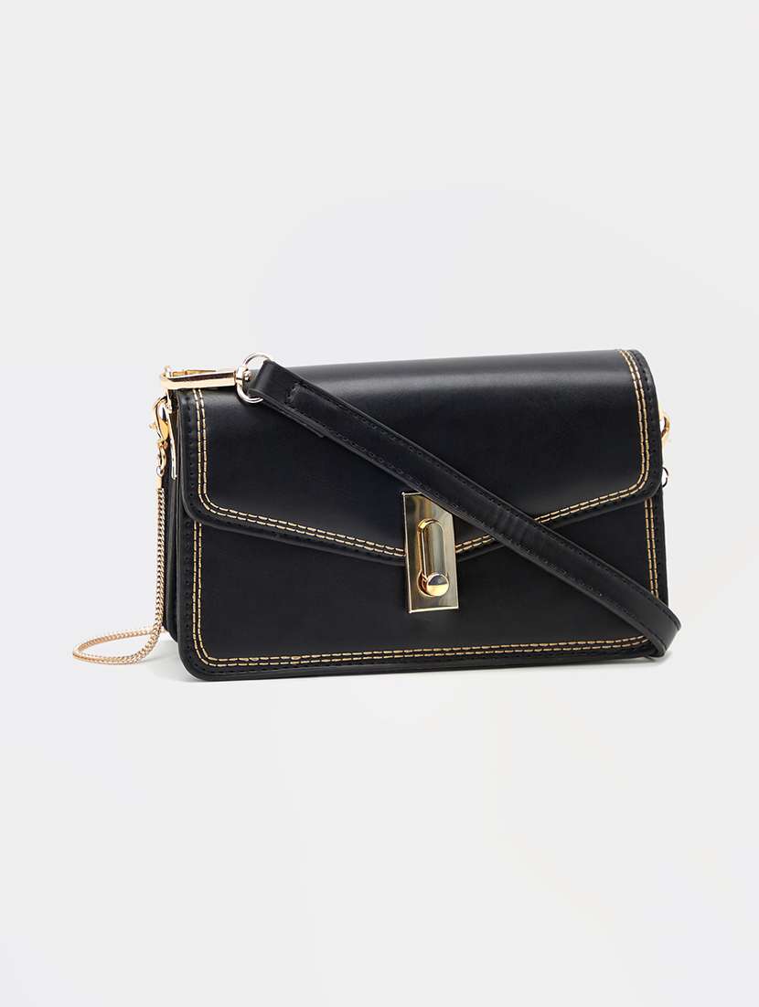 women black solid sling bag - 21971288 - Zoom Image - 0