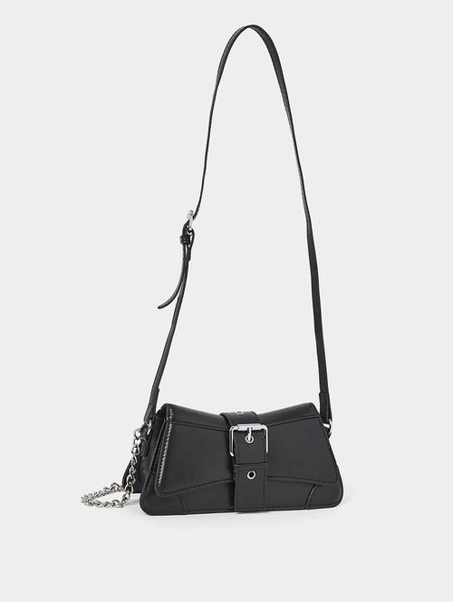 women black solid sling bag - 21971290 - Standard Image - 0