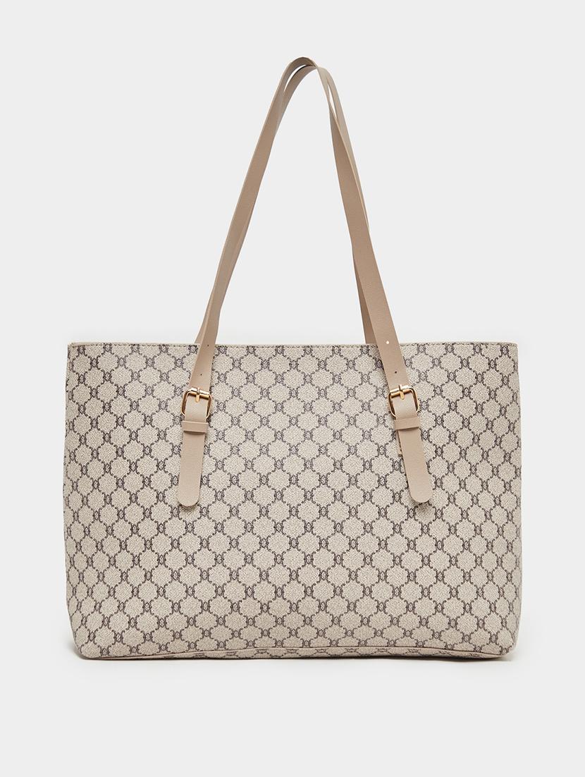 women printed beige pu shoulder bag - 21971297 -  Zoom Image - 0