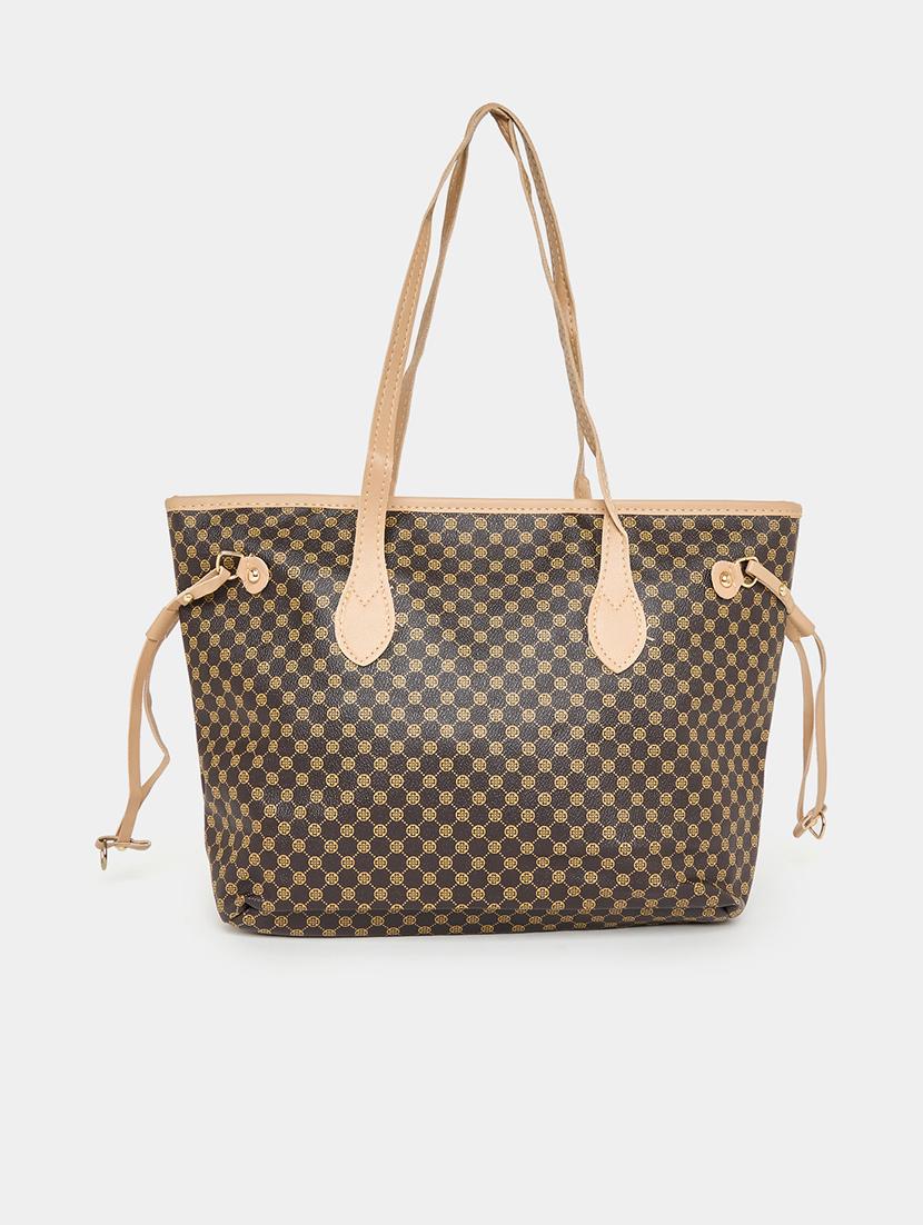 women brown printed tote bag - 21971374 - Zoom Image - 0