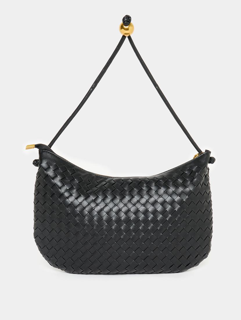 women black pu textured handbag - 21971377 - Standard Image - 7