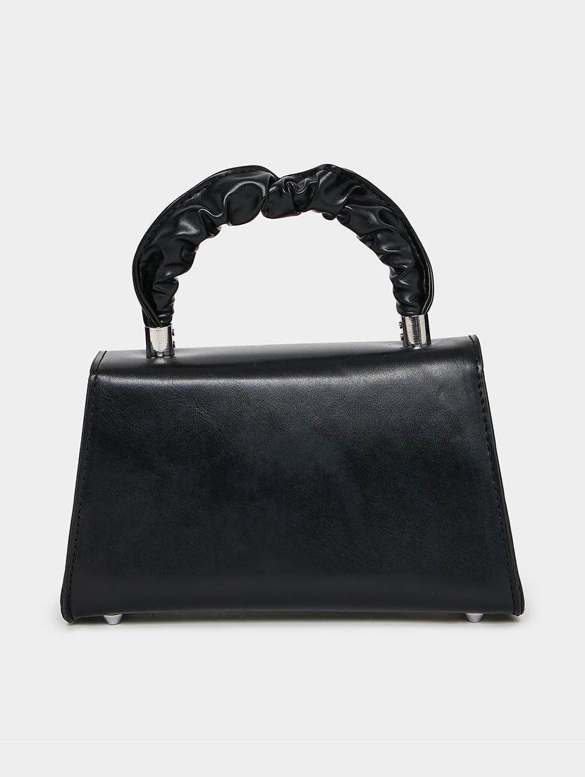 black embellished pu leather handbag party - 21971380 - Standard Image - 2