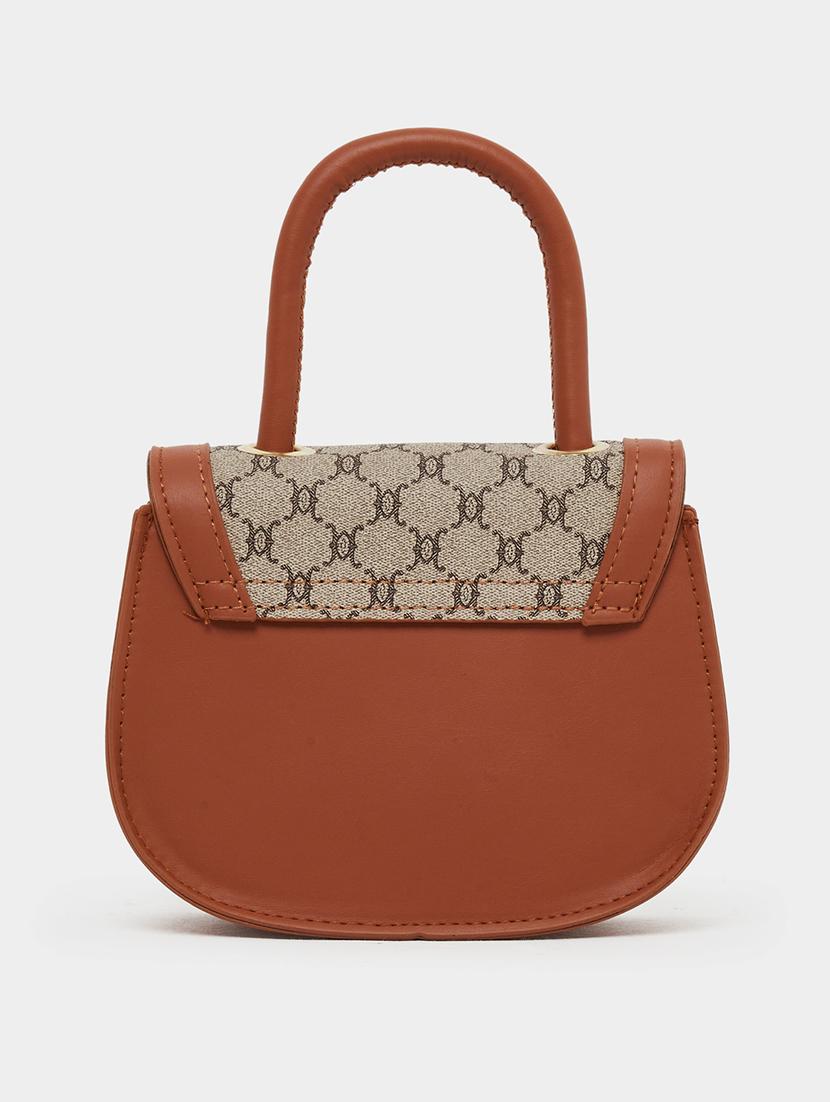 women brown printed sling bag - 21971402 - Standard Image - 7