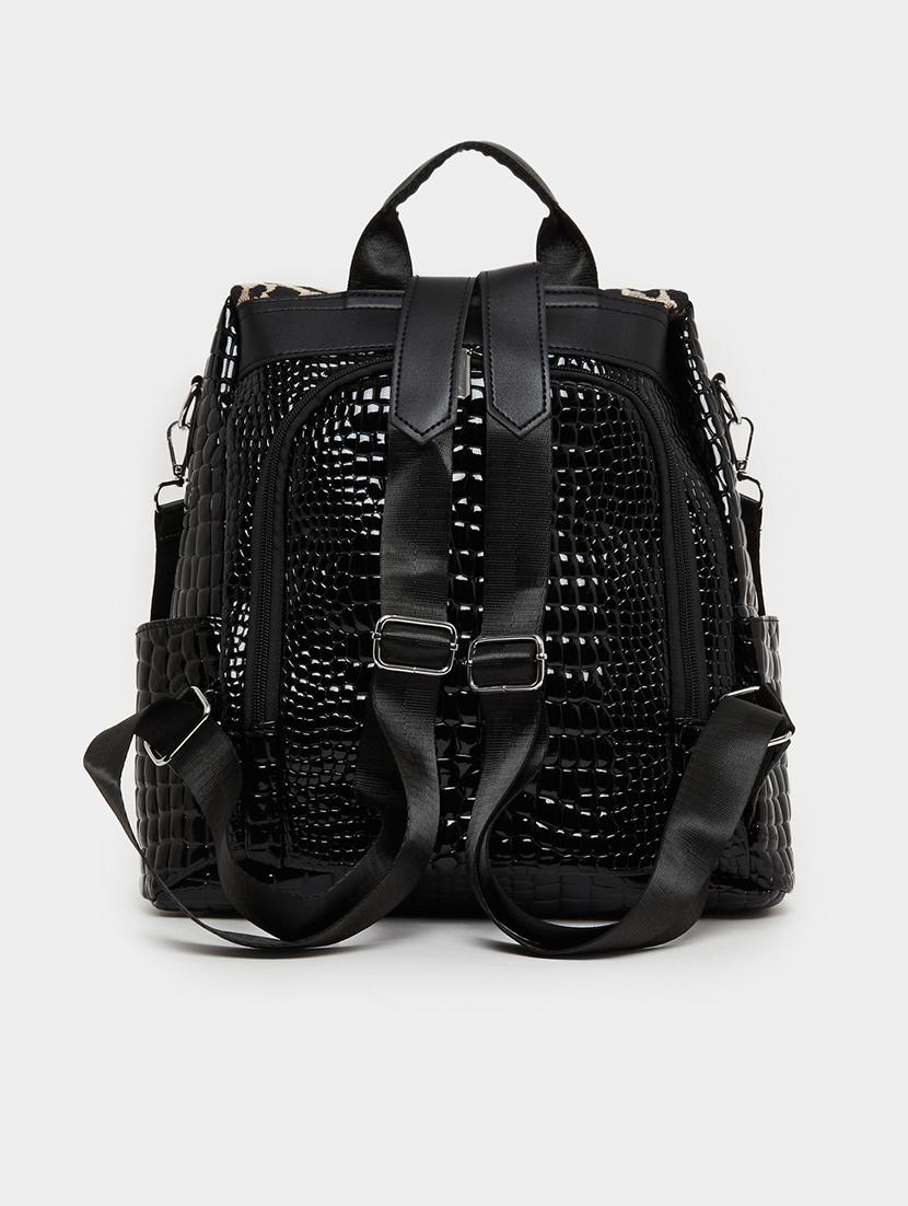 leopard print backpack with embellishments - 21971404 - Standard Image - 2