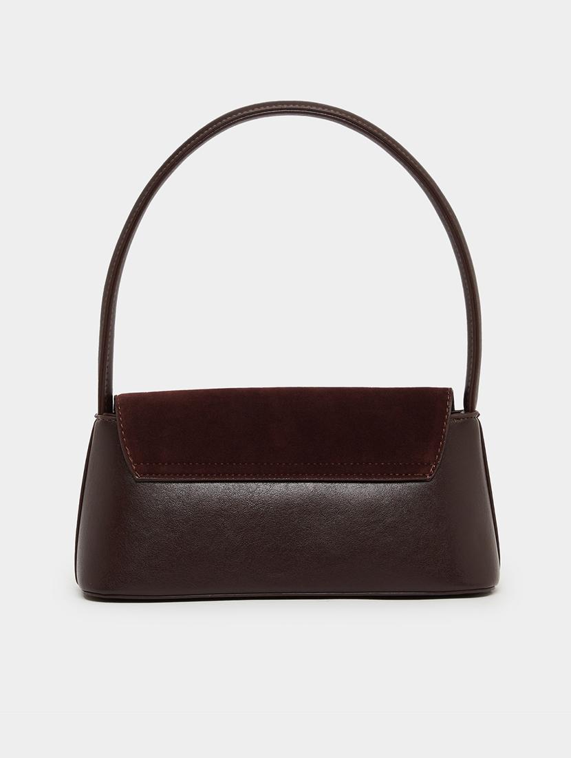 brown color block pu handbag - 21971411 - Standard Image - 2