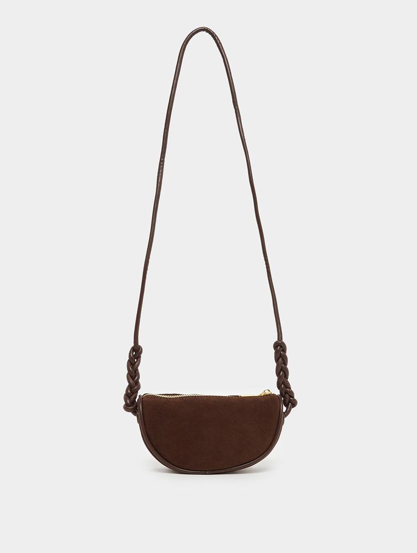 brown sling bag with braided handle - 21971414 - Standard Image - 2