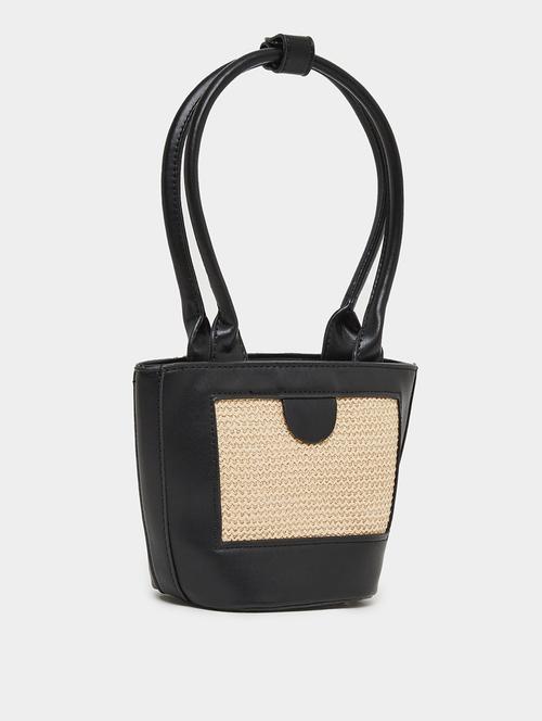 black textured handheld bag women - 21971419 -  Standard Image - 0