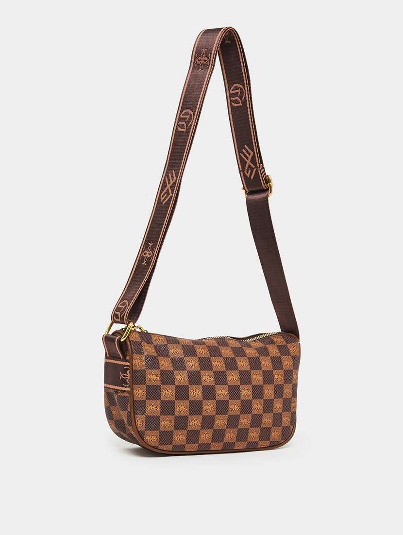 women brown printed sling bag - 21971421 - Standard Image - 2