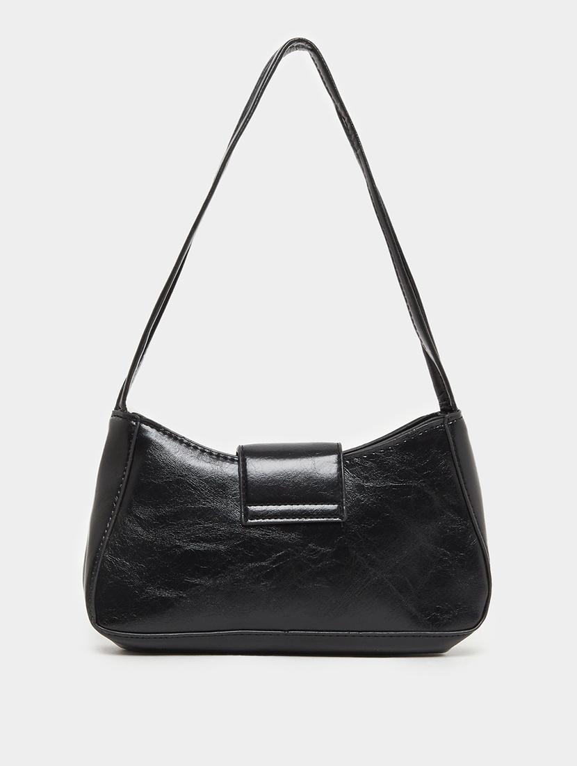 women black pu textured handbag - 21971428 - Zoom Image - 0