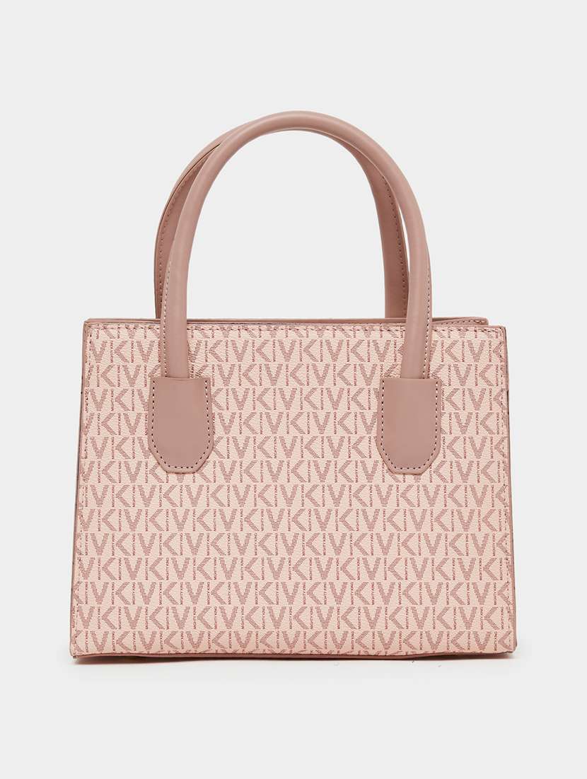 women printed pu handbag with sling khaki - 21971443 - Standard Image - 7