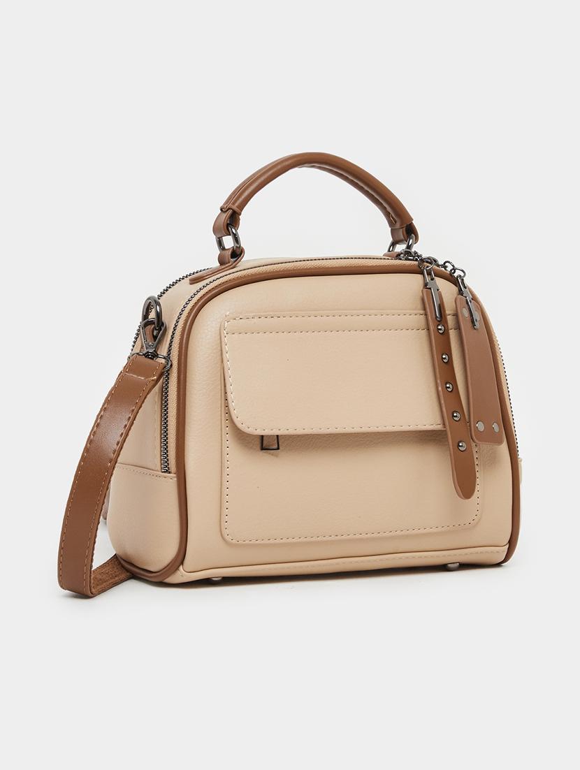 structured handbag with detachable sling strap - 21971451 - Zoom Image - 0