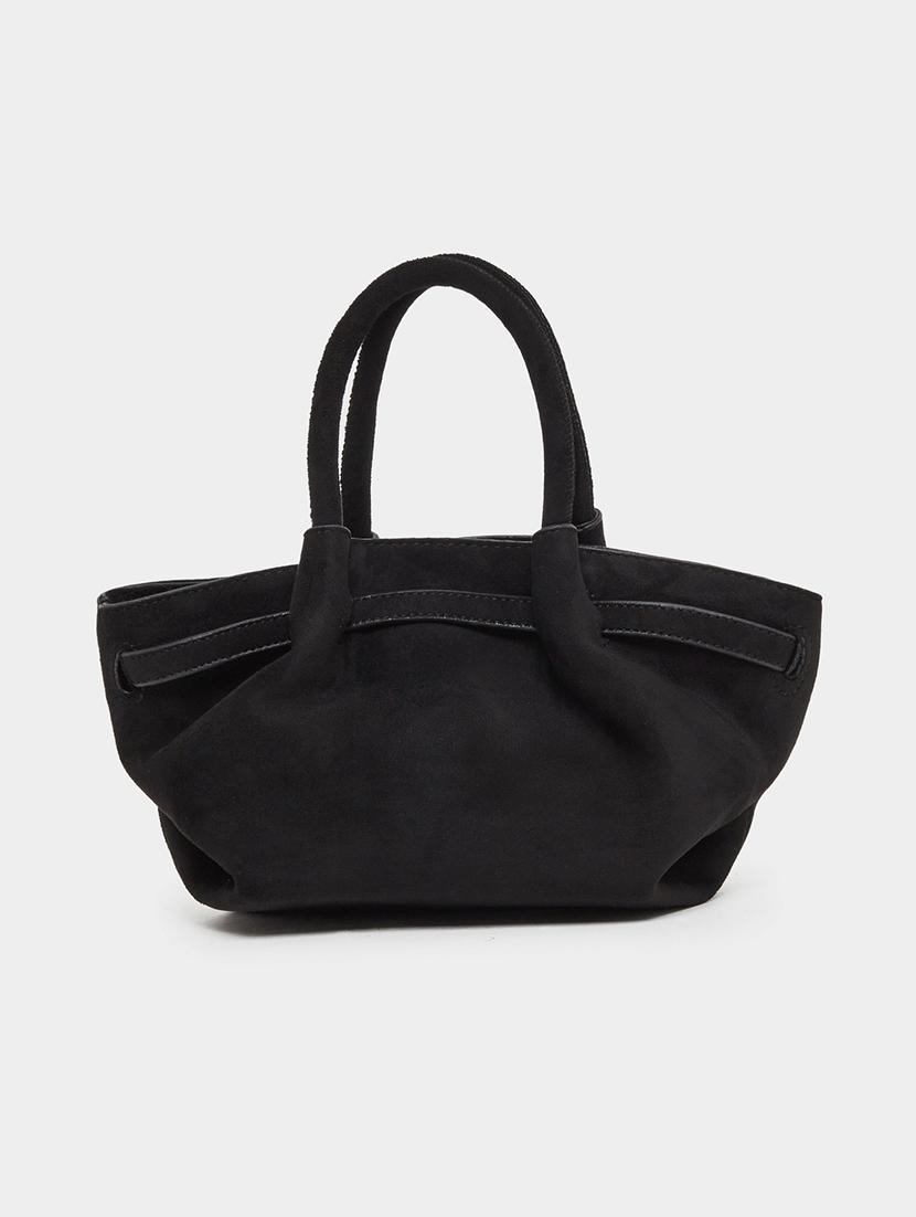 black solid handbag with detachable strap - 21971463 - Standard Image - 2