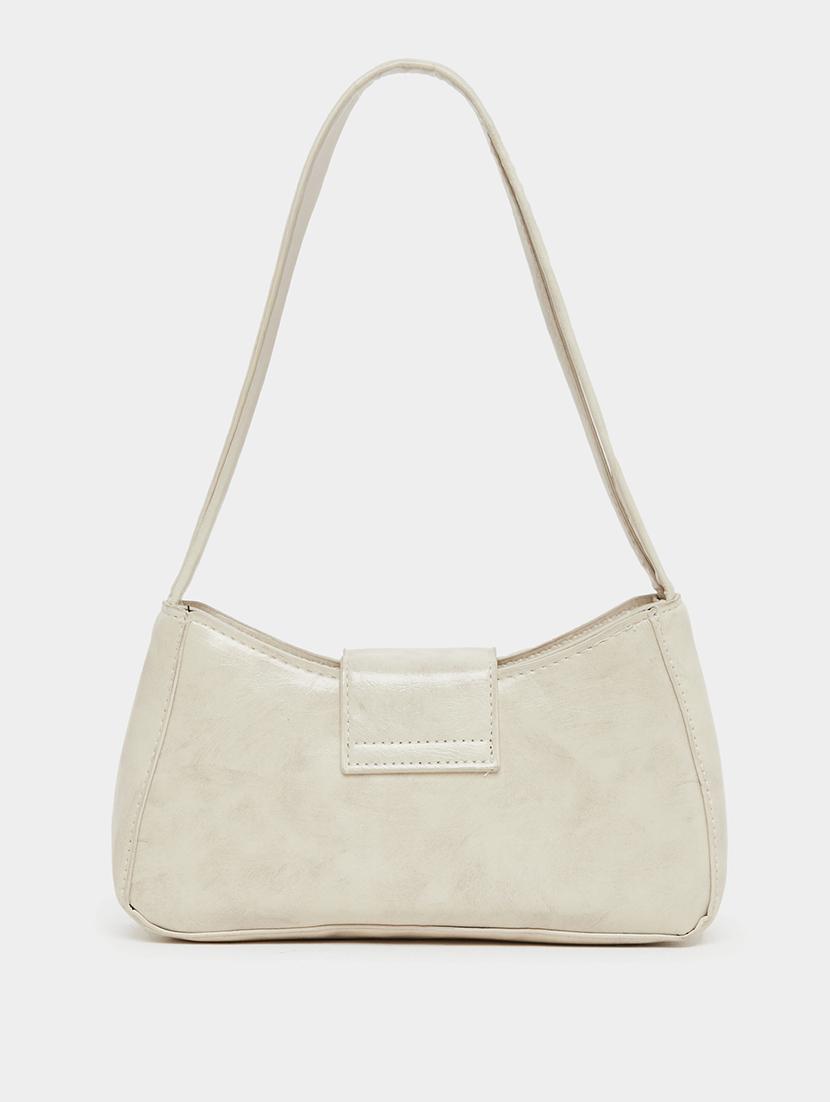 women beige pu printed handbag - 21971464 - Standard Image - 2