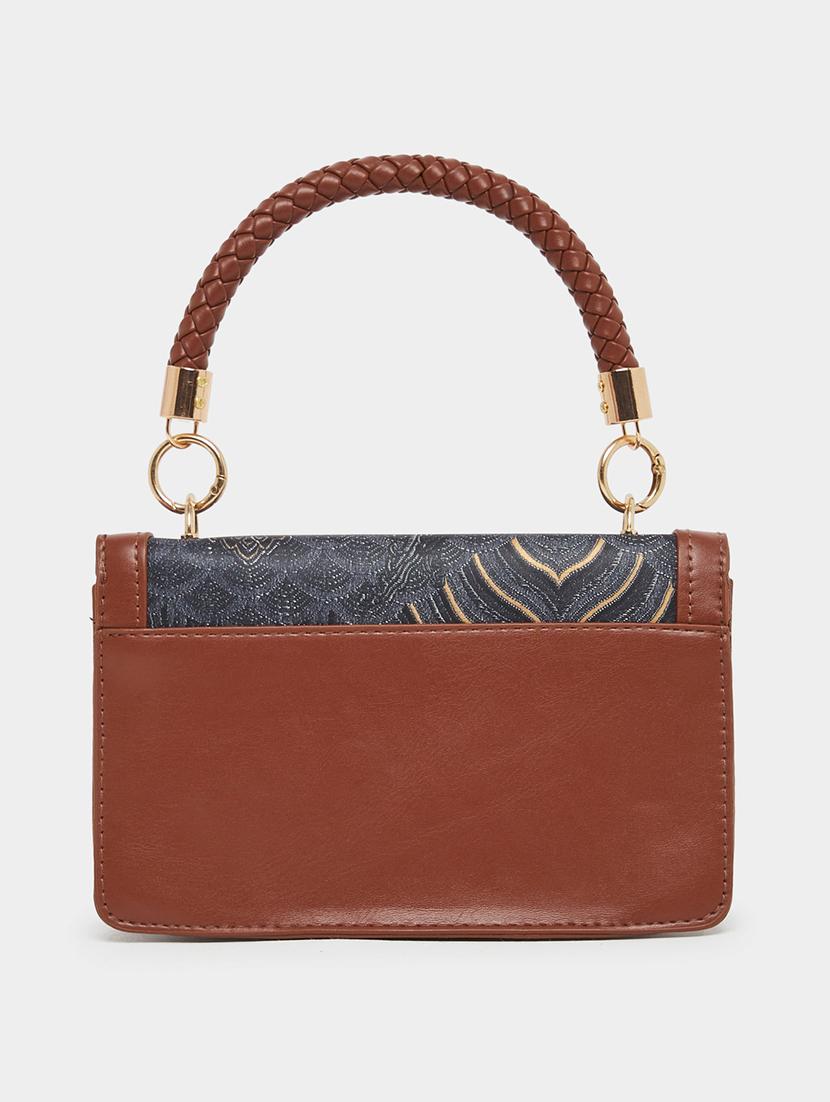 women printed pu structured handbag - 21971465 - Standard Image - 2