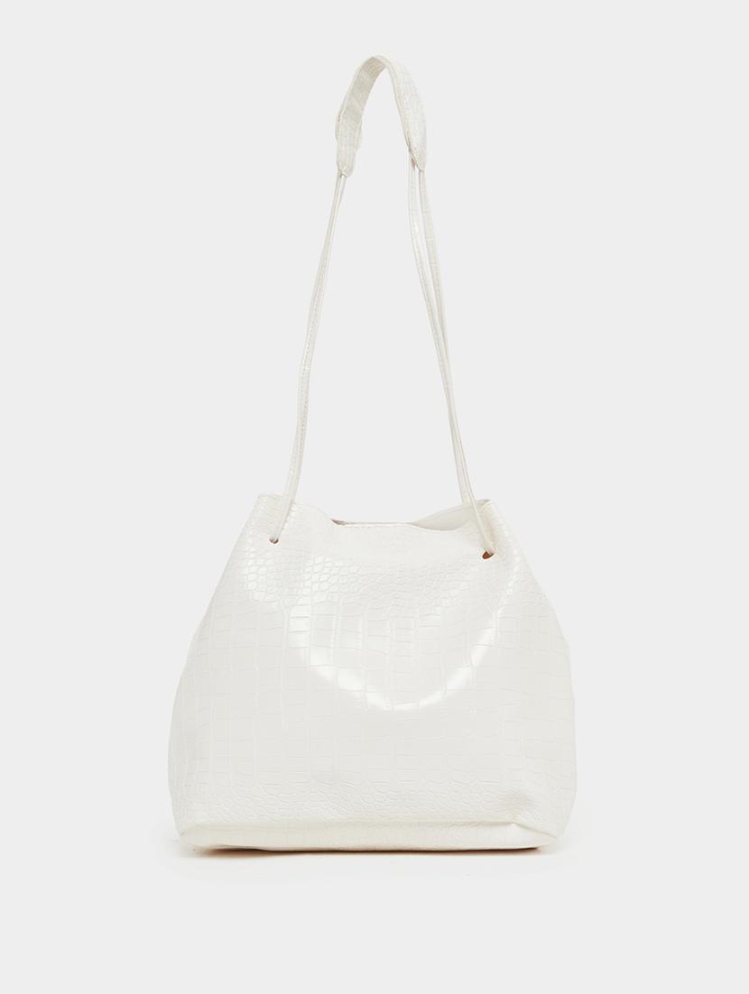 white textured handbag set of four - 21971467 - Standard Image - 2