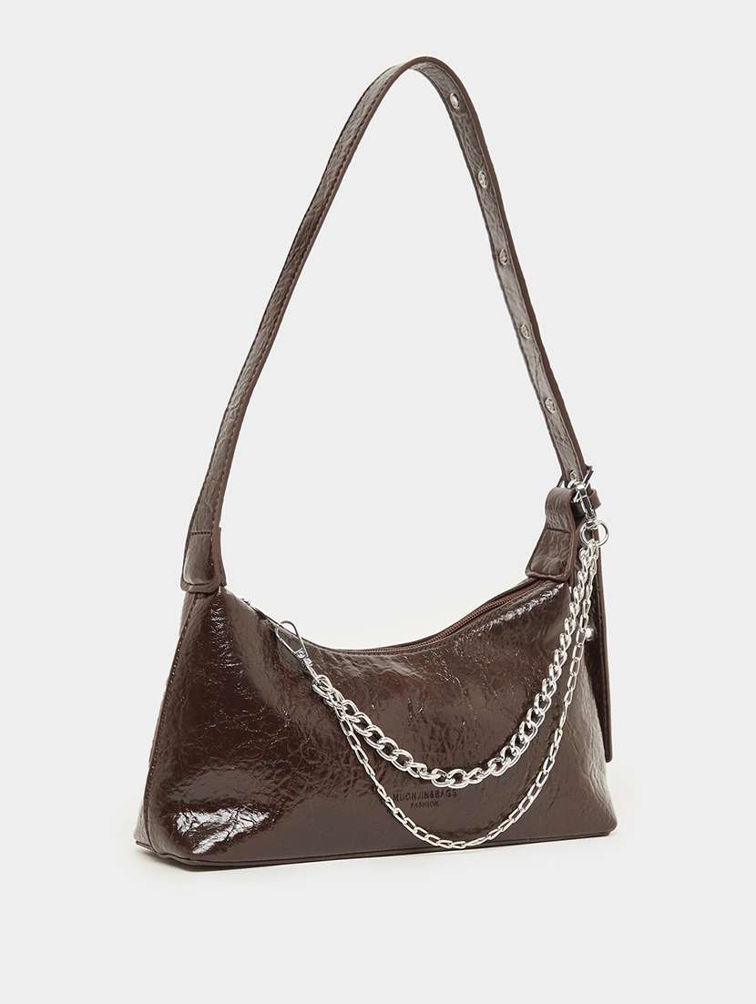 women brown pu textured handbag - 21971478 - Zoom Image - 0