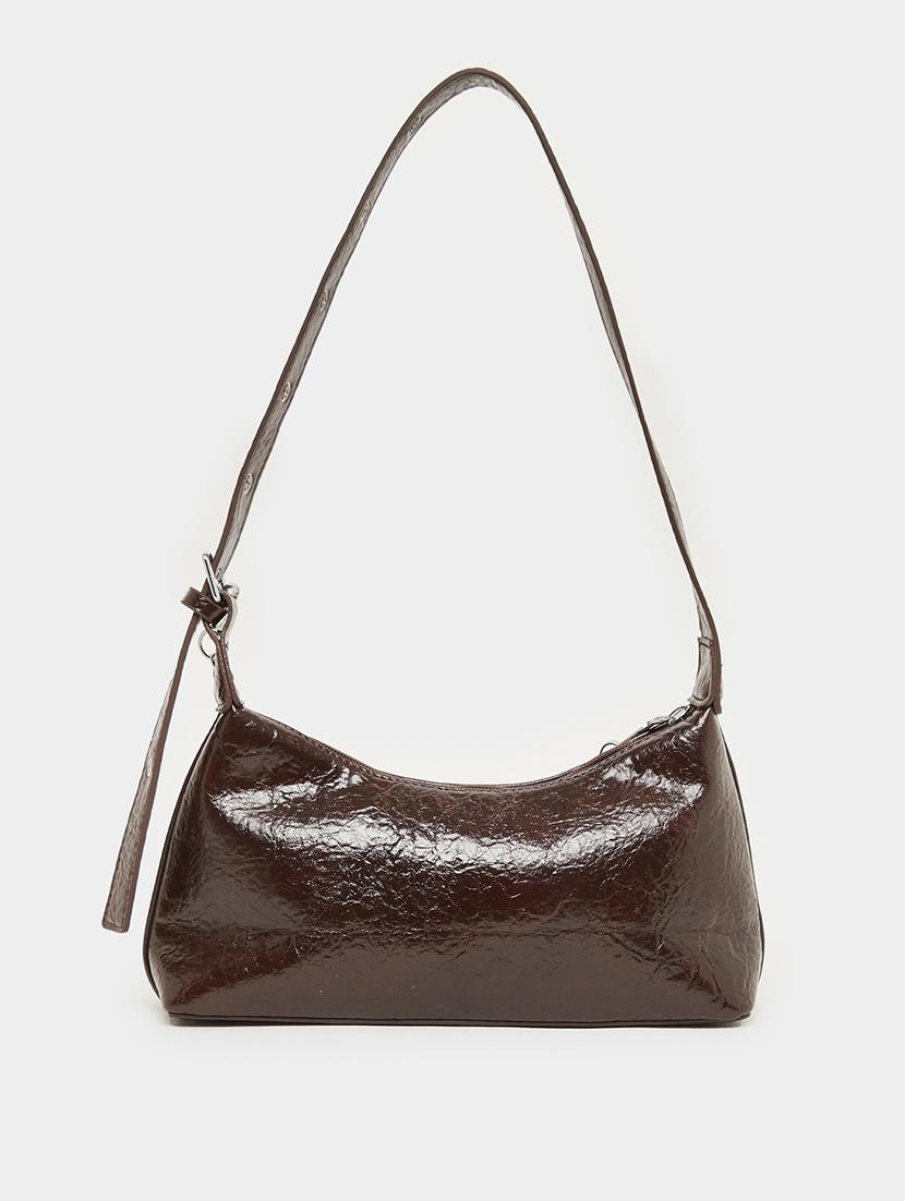 women brown pu textured handbag - 21971478 - Standard Image - 2