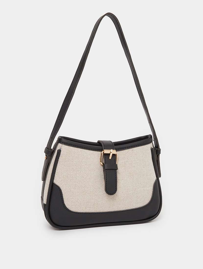 women color block pu leather handbag