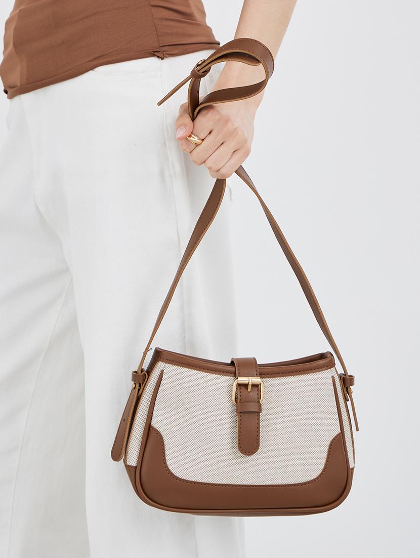 women color block sling bag with buckle - 21971484 - Standard Image - 2