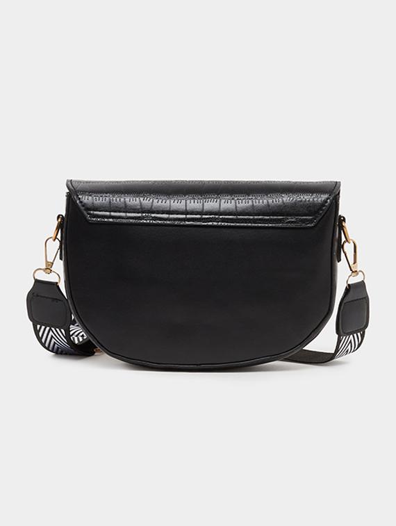 women black textured sling bag - 21971487 - Standard Image - 2