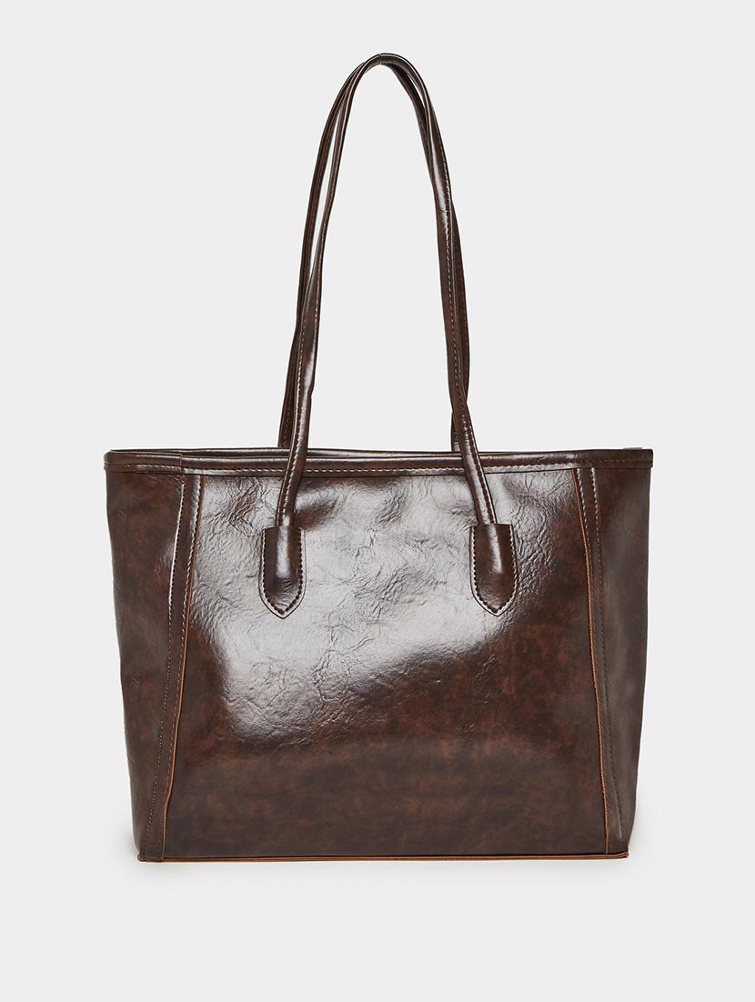 brown pu bell tassel detail handbag - 21971501 - Standard Image - 2