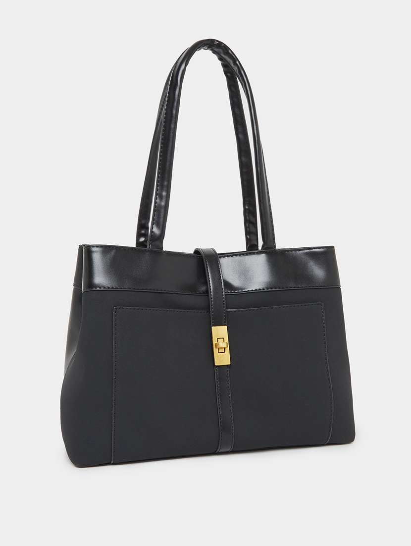 black solid regular shoulder bag - 21971504 - Zoom Image - 0