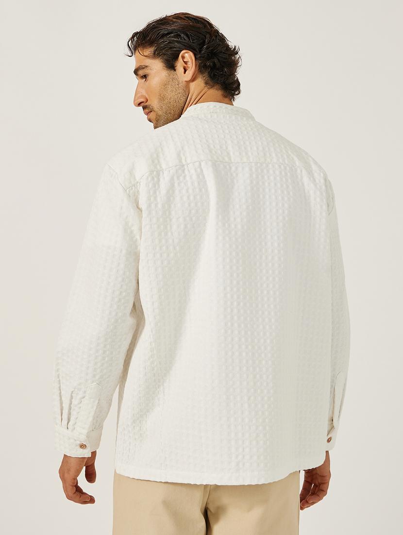 men self design long sleeve loose fit shirt - 21971538 - Standard Image - 2