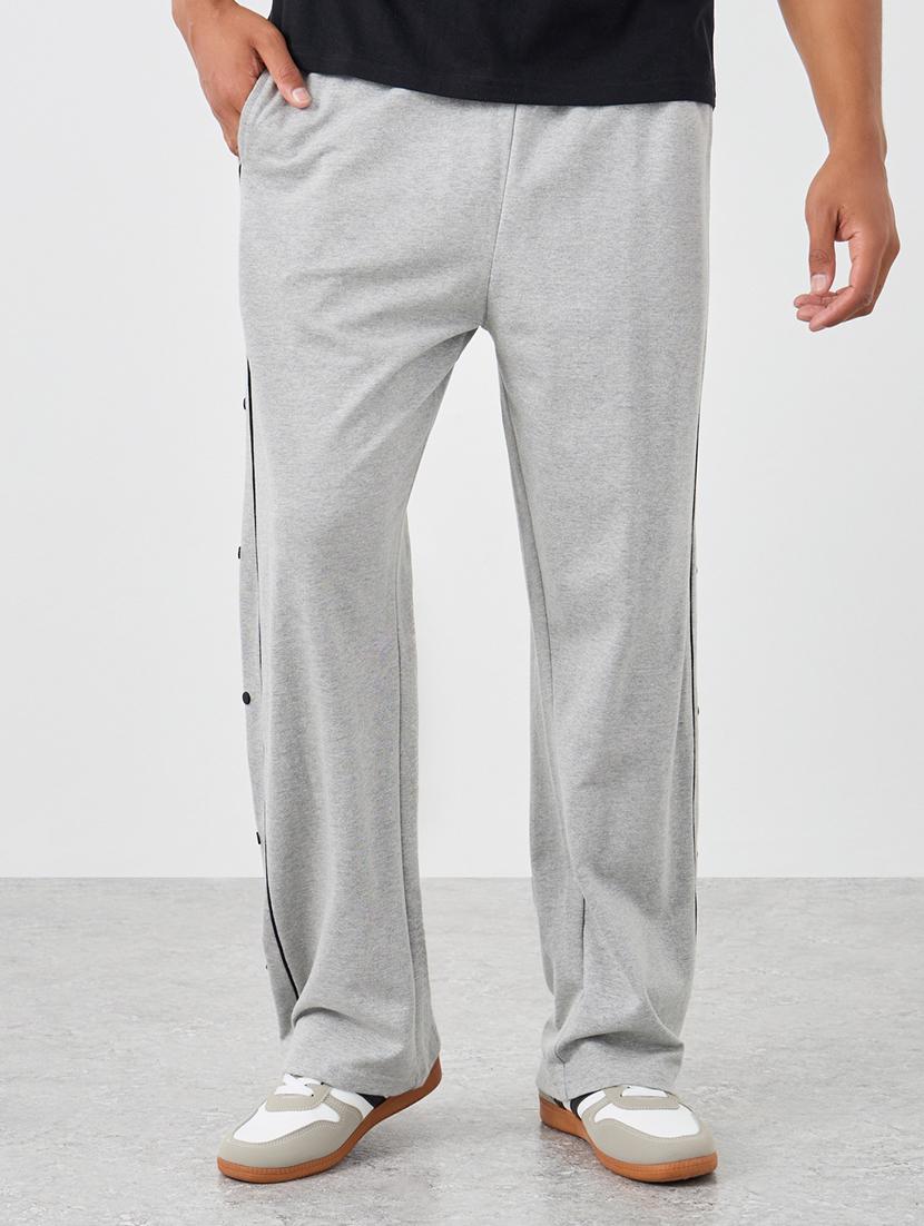 men solid mid rise full length track pant - 21971578 -  Zoom Image - 0