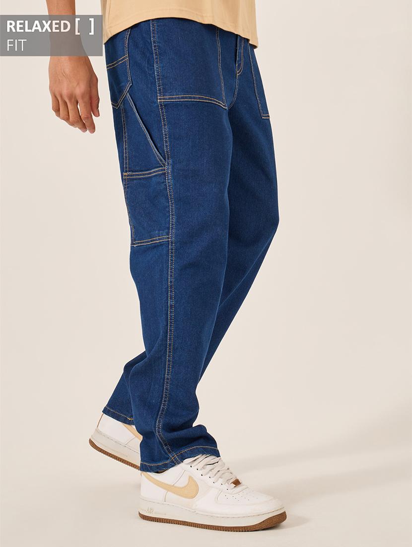 men plain mid rise full length jeans - 21971604 - Standard Image - 2