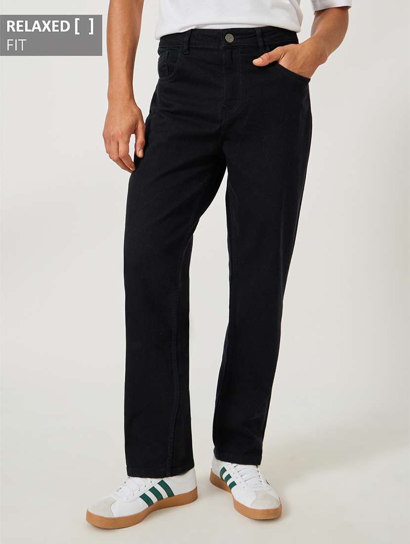 men plain mid rise full length jeans - 21971612 - Zoom Image - 0