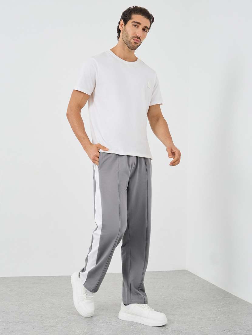 men side stripe mid rise full length track pant - 21971633 -  Standard Image - 2