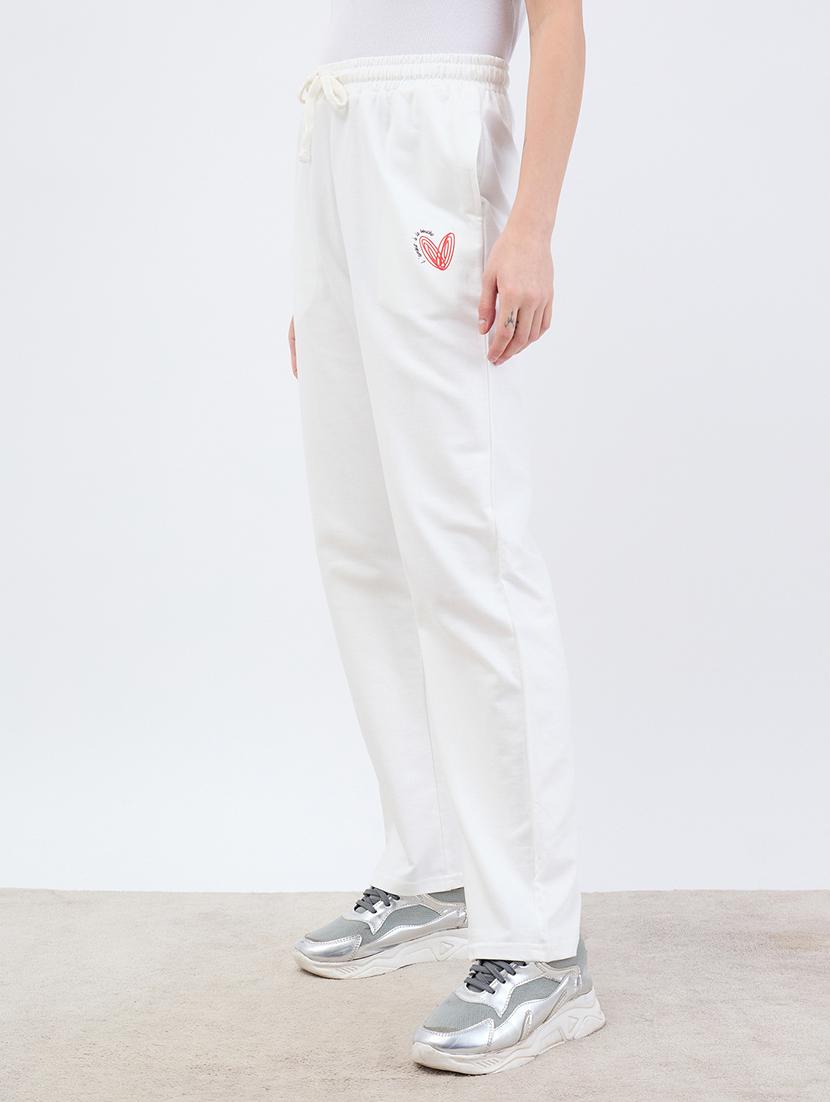 women solid mid rise relaxed fit track pant - 21971654 - Standard Image - 2