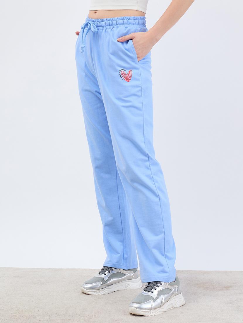 women solid mid rise relaxed fit track pant - 21971656 - Standard Image - 2