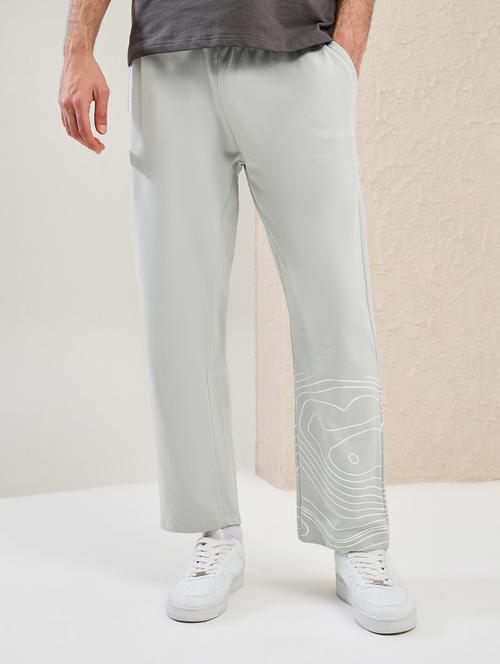 men grey printed relaxed fit track pant - 21971715 -  Standard Image - 0