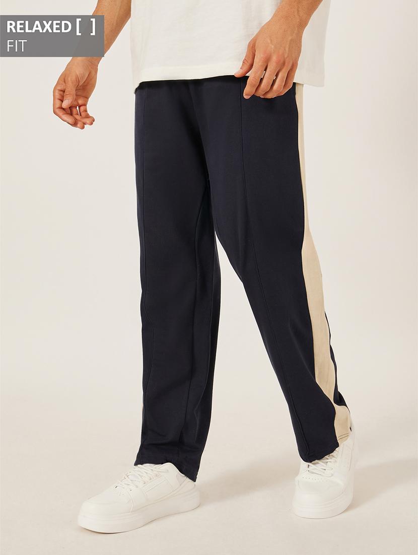 men tapered mid rise relaxed fit track pant