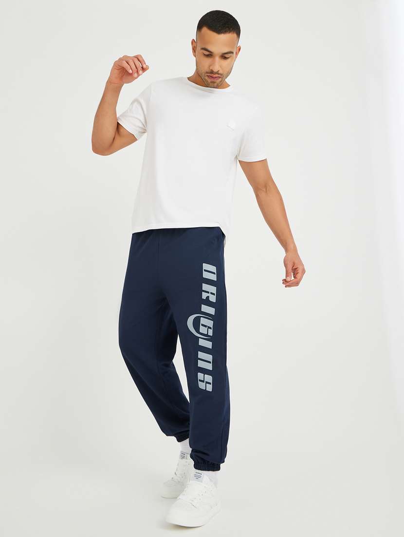 men printed mid rise relaxed fit jogger - 21971756 -  Standard Image - 2