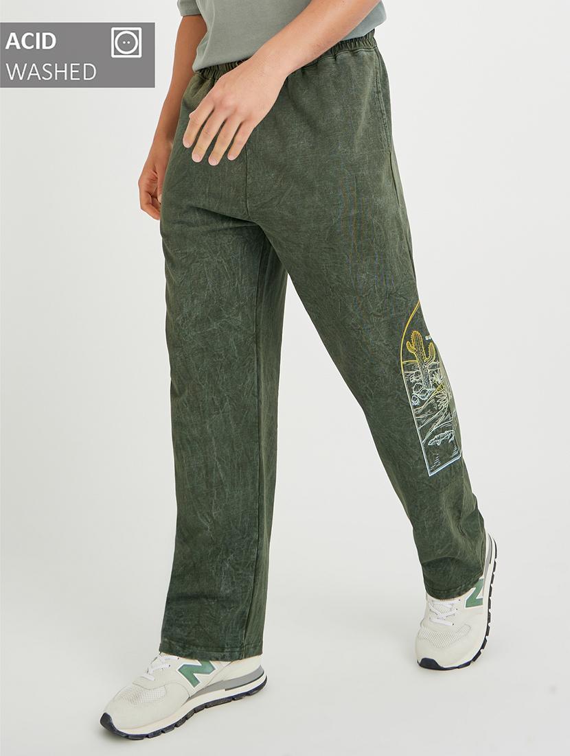 men printed mid rise relaxed fit full length track pant - 21971770 - Zoom Image - 0