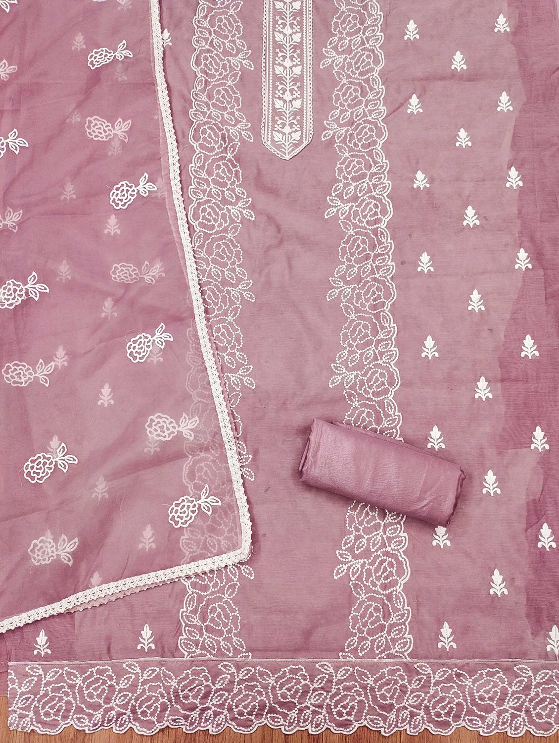 women embroidered unstitched suit set - 21971784 - Standard Image - 2